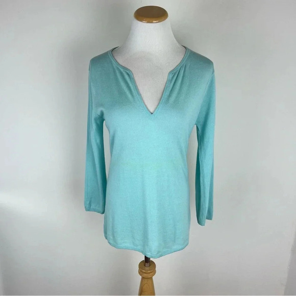 Kier + J Cashmere Sweater Aqua Blue Size XL - Picture 1 of 5